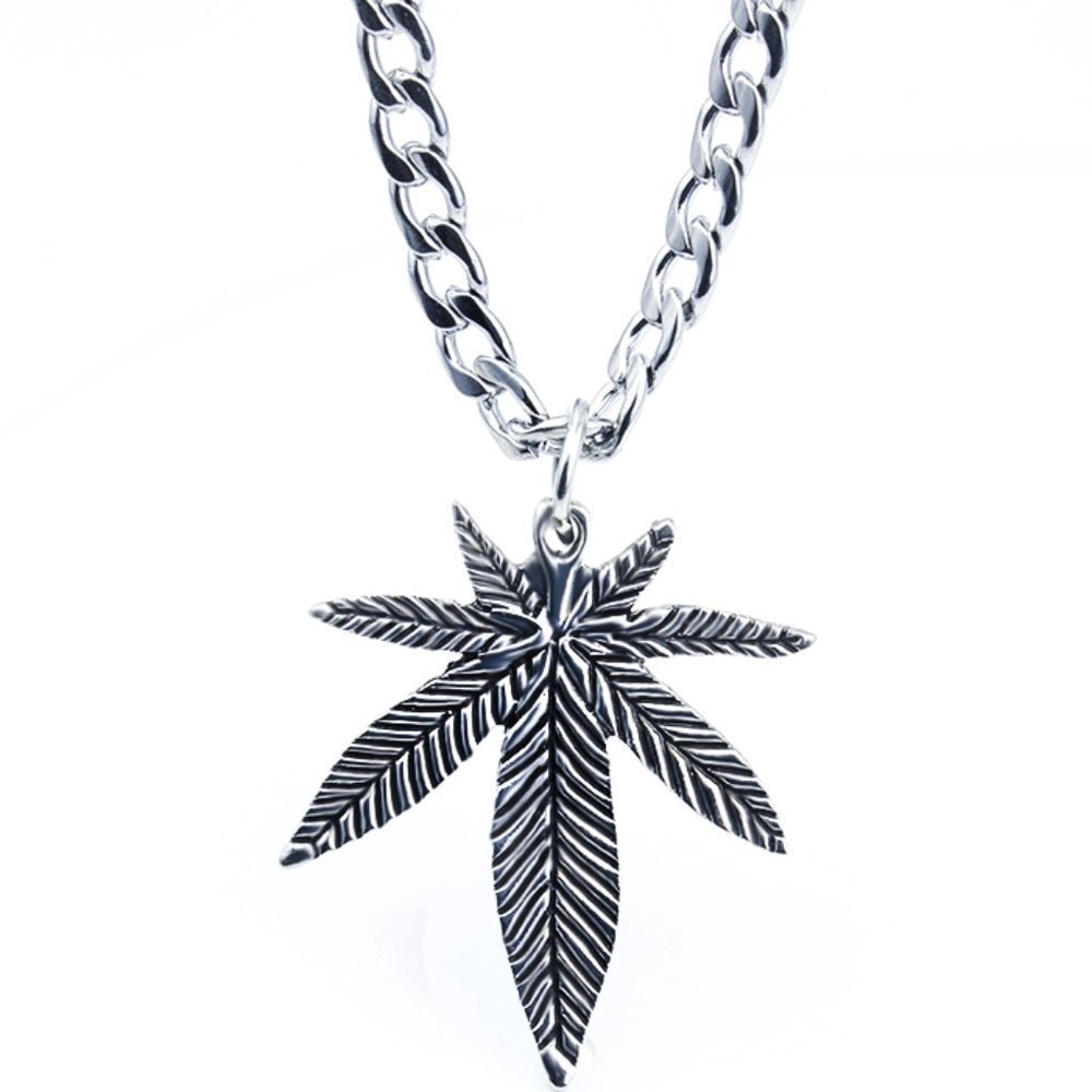 ❤️Hip Hop Leaf Chain Pendant Necklace for women/men, N90201P141
